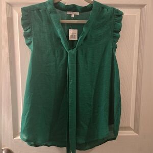 Green Sleeveless Women's Top